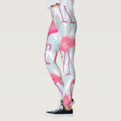 Flamingos Light Gray: Vintag tropisch. Leggings (Links)