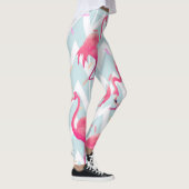 Flamingos Light Gray: Vintag tropisch. Leggings (Rechts)