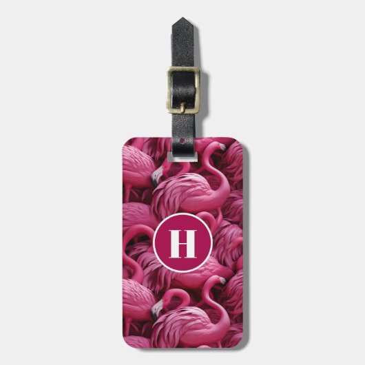 Flamingos Luggage Tag Gepäckanhänger (Vorderseite vertikal)