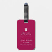 Flamingos Luggage Tag Gepäckanhänger (Rückseite vertikal)