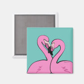 Flamingos Magnet (Vorderseite/Rückseite)