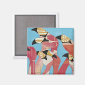 Flamingos Magnet (Vorderseite/Rückseite)