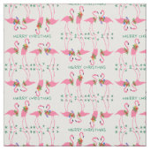 Flamingos Merry Christmas Pattern Stoff (Muster)
