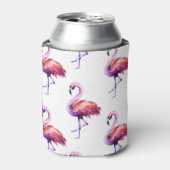 Flamingos mit Splash: Aquarellmuster. Dosenkühler (Kanne Vorderseite)