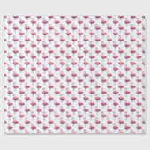 Flamingos mit Splash: Aquarellmuster. Geschenkpapier (Flach)