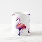 Flamingos mit Splash: Aquarellmuster. Kaffeetasse (Mittel)