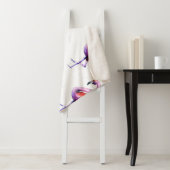 Flamingos mit Splash: Aquarellmuster. Sherpadecke (Beispiel)