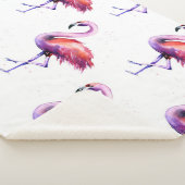 Flamingos mit Splash: Aquarellmuster. Sherpadecke (3/4)