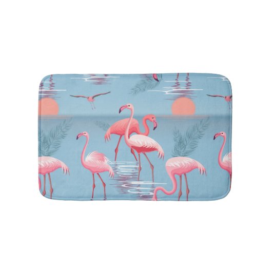 Flamingos Muster 1 Badematte (Vorderseite)