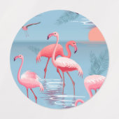 Flamingos Muster 1 Etiketten (Design 2)
