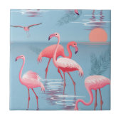 Flamingos Muster 1 Fliese (Vorderseite)