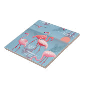 Flamingos Muster 1 Fliese (Seite)