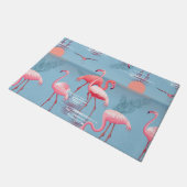Flamingos Muster 1 Fußmatte (Schrägansicht)