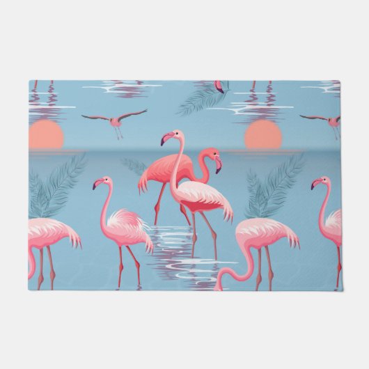 Flamingos Muster 1 Fußmatte (Vorderseite)