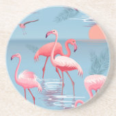 Flamingos Muster 1 Getränkeuntersetzer (Vorne)