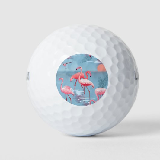 Flamingos Muster 1 Golfball (Vorderseite)