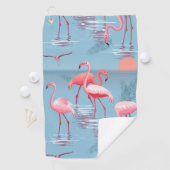 Flamingos Muster 1 Golfhandtuch (Insitu)