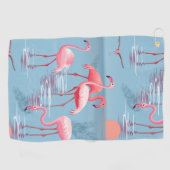 Flamingos Muster 1 Golfhandtuch (Horizontal)