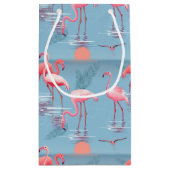 Flamingos Muster 1 Kleine Geschenktüte (Rückseite)
