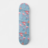 Flamingos Muster 1 Skateboard (Vorne)