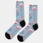 Flamingos Muster 1 Socken (Linkes Detail)