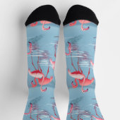 Flamingos Muster 1 Socken (Oben)