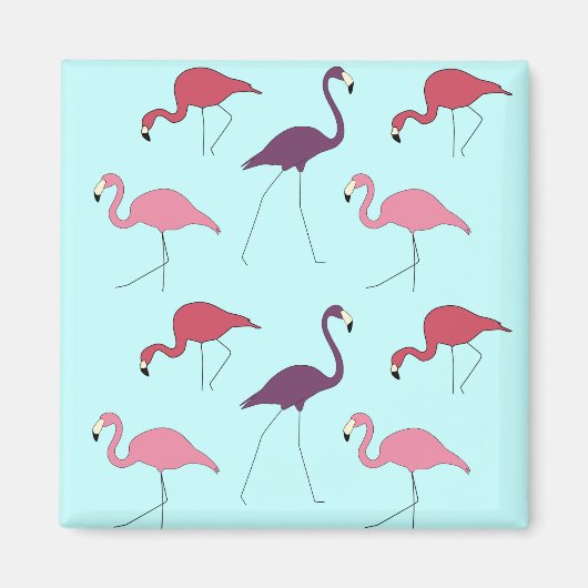 Flamingos-Muster Magnet (Vorne)