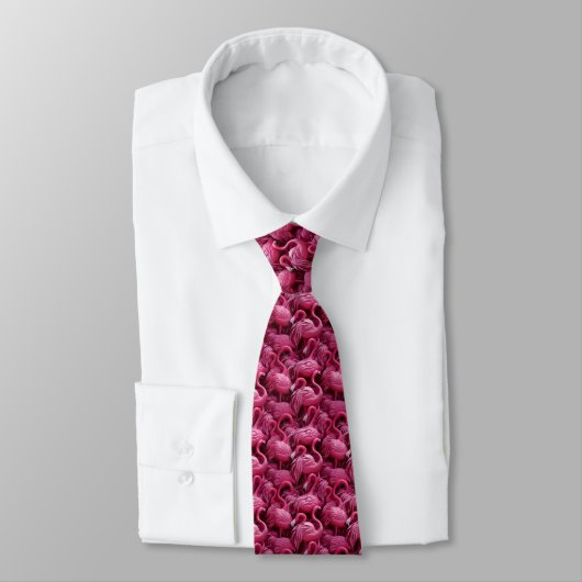 Flamingos Neck Tie Krawatte (Gebunden)