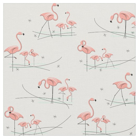 Flamingos Ocean Multi Stoff (Nahaufnahme)