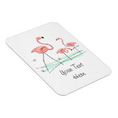Flamingos Ocean Trio 2 Text-Magnet flexibel Magnet (Rechte Seite)