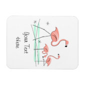 Flamingos Ocean Trio 2 Text-Magnet flexibel Magnet (Horizontal)