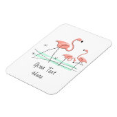 Flamingos Ocean Trio 2 Text-Magnet flexibel Magnet (Linke Seite)