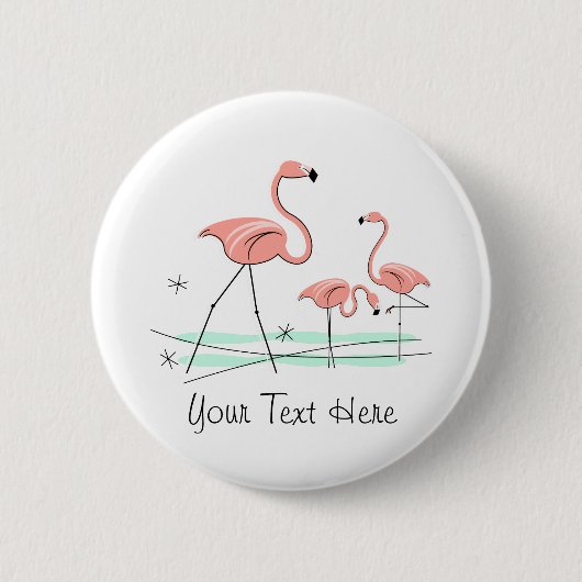 Flamingos Ocean Trio 2 'Text' Schaltfläche Button (Vorderseite)