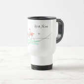 Flamingos Ocean Trio 'Name' travel mug Reisebecher (VorderseiteRechts)