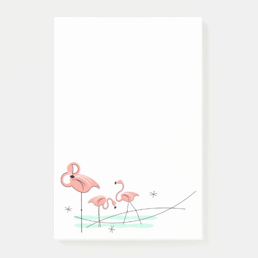 Flamingos Ocean Trio Post-it Klebezettel (Vorderseite)