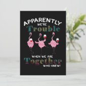 Flamingos| Offenbar sind wir schwer Flamingos Dankeskarte (Stehend Vorderseite)