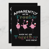 Flamingos| Offenbar sind wir schwer Flamingos Dankeskarte (Vorne/Hinten)