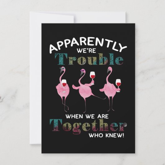 Flamingos| Offenbar sind wir schwer Flamingos Einladung (Vorderseite)