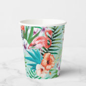 Flamingos & Palm Tree Luau Cups Pappbecher (Links)