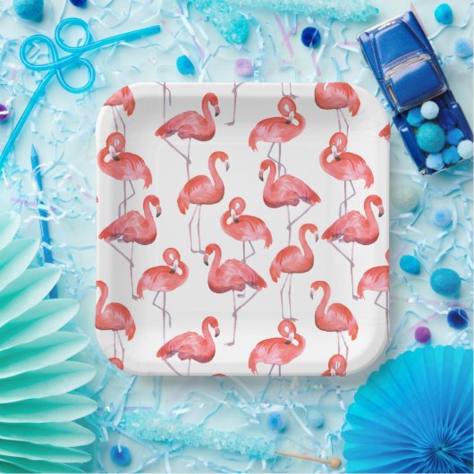 Flamingos Paper Tellers Pappteller (Party)