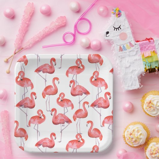 Flamingos Paper Tellers Pappteller (Party)