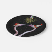 Flamingos-Papierplatte Pappteller (Schrägansicht)