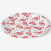 Flamingos Pappteller (Schrägansicht)