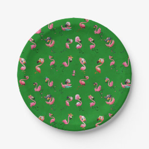Flamingos Pappteller