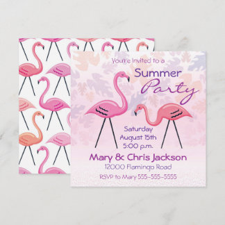 Flamingos-Party Einladung