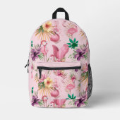 Flamingos Pattern Bedruckter Rucksack (Vorderseite)