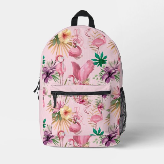 Flamingos Pattern Bedruckter Rucksack (Vorderseite)
