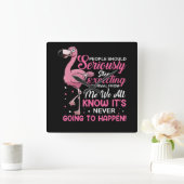 Flamingos | People Should Stop Expecting Normal Quadratische Wanduhr (Zuhause)