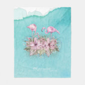 FLAMINGOS Personalisiert Fleecedecke (Vorderseite)