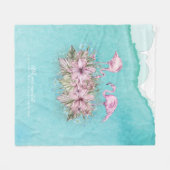 FLAMINGOS Personalisiert Fleecedecke (Vorderseite (Horizontal))